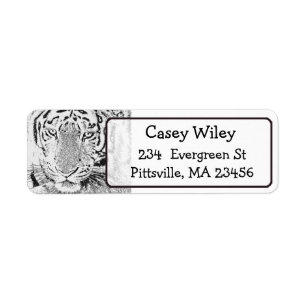 Tiger  Photo Return Address Label