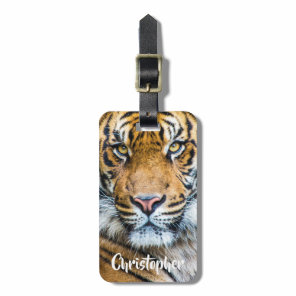 Tiger Photograph Personalized Luggage Tag
