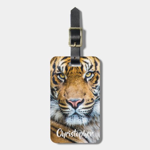 Tiger Photograph Personalized Luggage Tag