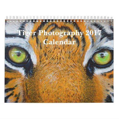 Tiger Photography Wild Animal 2017 Calendar