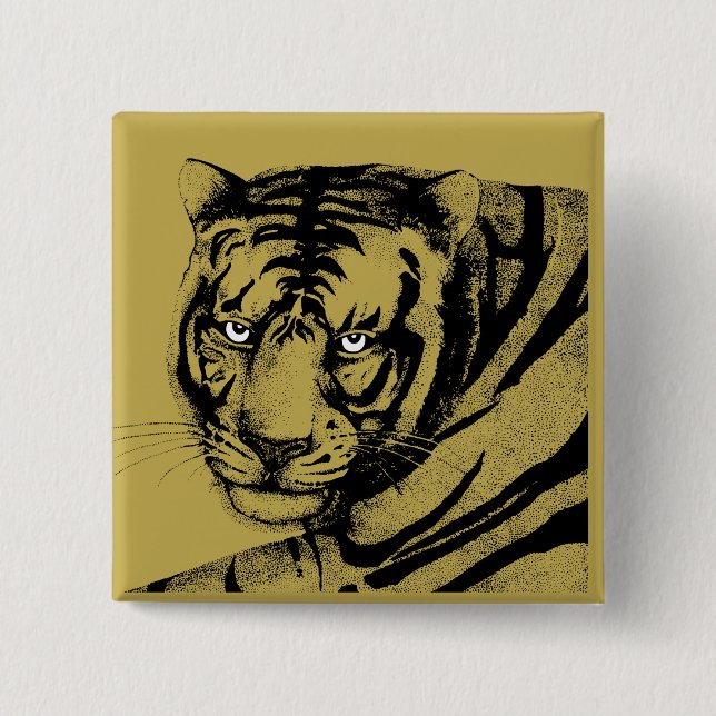 TIGER PINBACK BUTTON (Front)