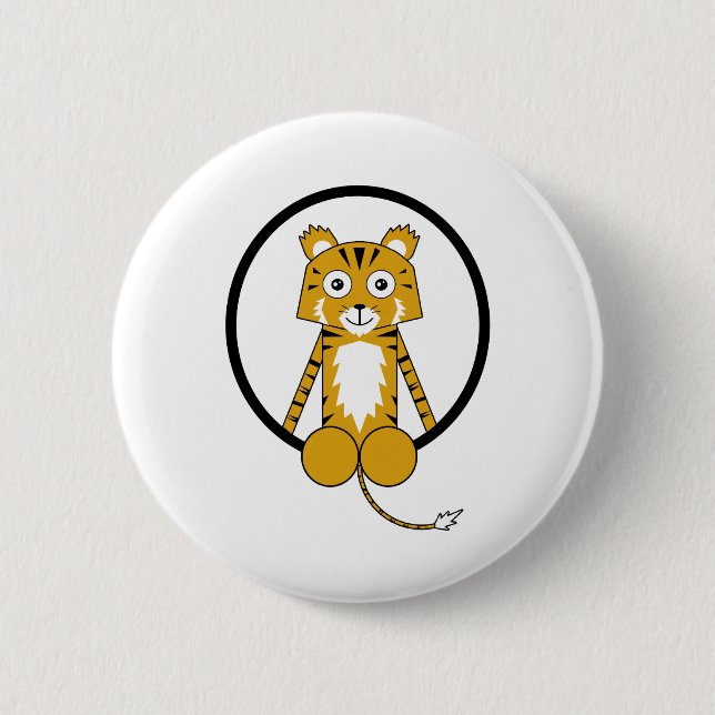 Tiger Pinback Button (Front)