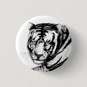 TIGER PINBACK BUTTON