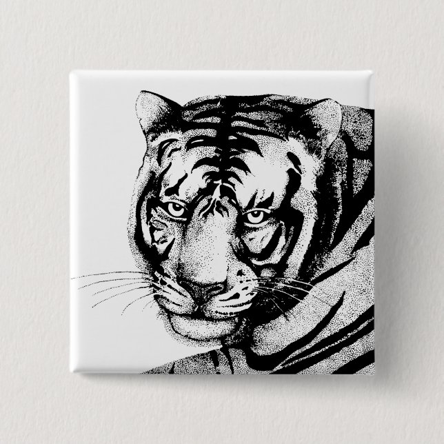 TIGER PINBACK BUTTON (Front)
