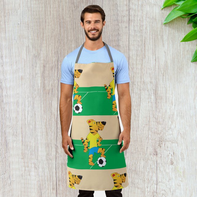 Tiger Playing Soccer Apron (Creator Uploaded)