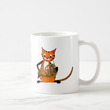 Tiger Playing The French Horn Coffee Mug by wesleyowns at Zazzle