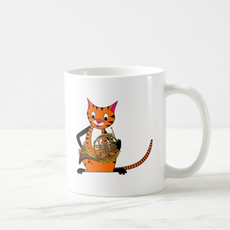 Tiger Playing The French Horn Coffee Mug