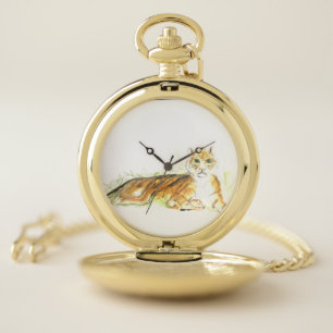Tiger Pocket Watch by Hevener