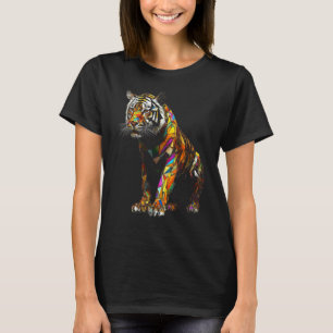 Tiger Polygon Colourful Animal Tiger T-Shirt