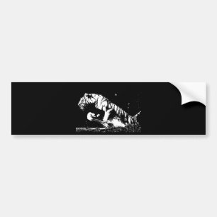 Tiger Pop Art Bumper Sticker