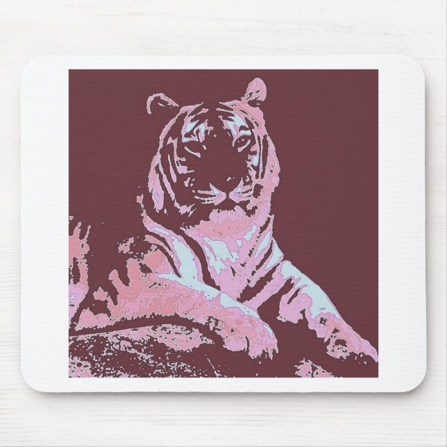 Tiger Pop Art Mouse Pad (Front)