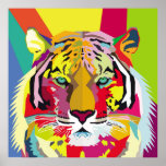 Tiger Pop Art Portraitart, pop, tiger, animal, fac Poster<br><div class="desc">Tiger Pop Art Portrait
art,  pop,  tiger,  animal,  face,  illustration,  graphic design,  portrait,  tropical,  background,  cat,  color,  decor,  drawing,  drawn,  fashion,  graphic,  looking,  nature,  cute,  vintage,  illustration,  retro, </div>