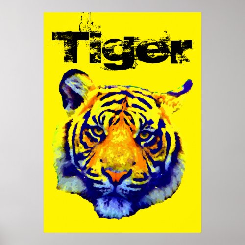 Tiger Pop Art Poster
