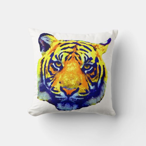 Tiger Pop Art Throw Pillow