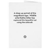 Tiger Portrait Cards (Back)
