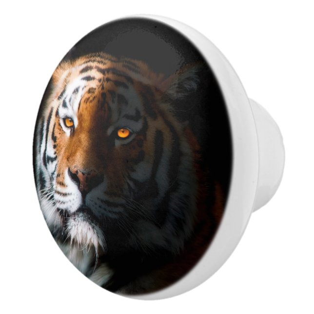 Tiger Portrait Ceramic Knob (Right)