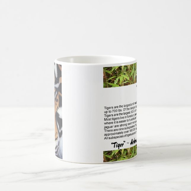 Tiger Portrait Coffee Mug (Center)