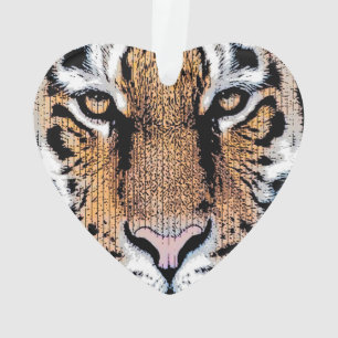 Tiger Portrait Graphic Style Ornament