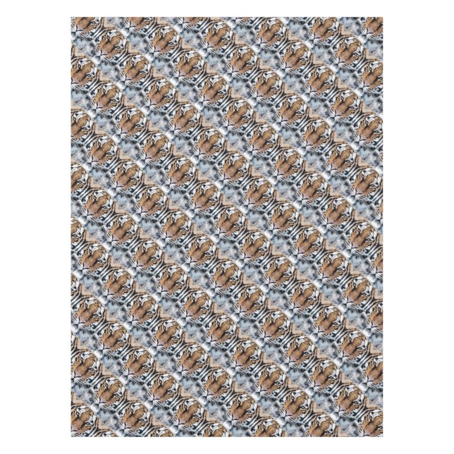 Tiger Portrait Graphic Style Tablecloth (Front)