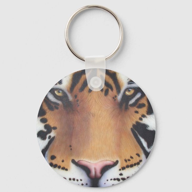 Tiger Portrait Keychain (Front)