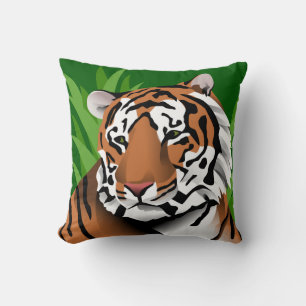 Tiger Portrait Throw Pillow