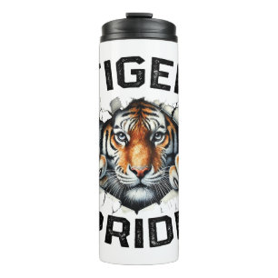 Tiger Pride Retro Tiger School Sports Team  Thermal Tumbler