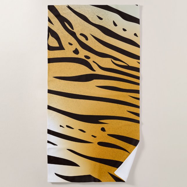 Tiger Print Beach Towel (Front)