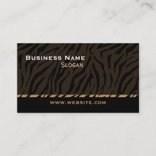 Tiger Print Black Masculine Business Cards