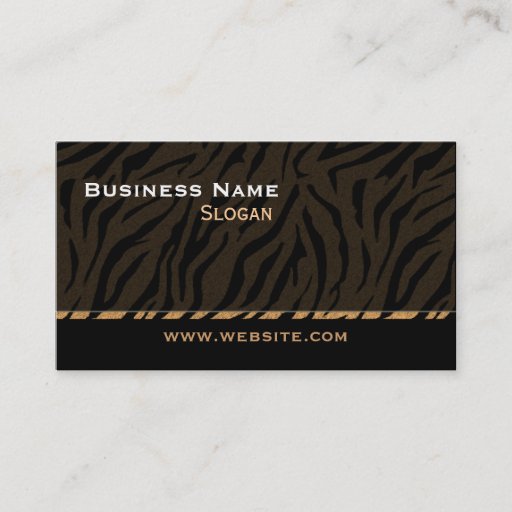 Customizable Tiger Print Black Masculine Business Cards