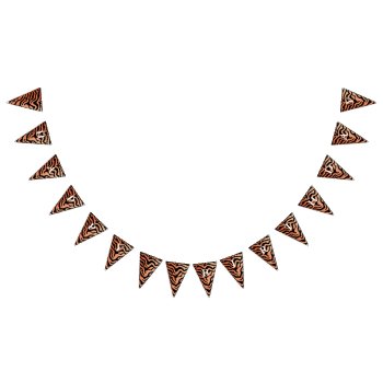 Tiger Print Bunting Flags by stickywicket at Zazzle