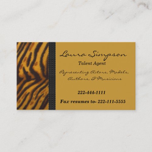 Tiger Print business card