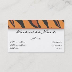 Tiger Print Business Card