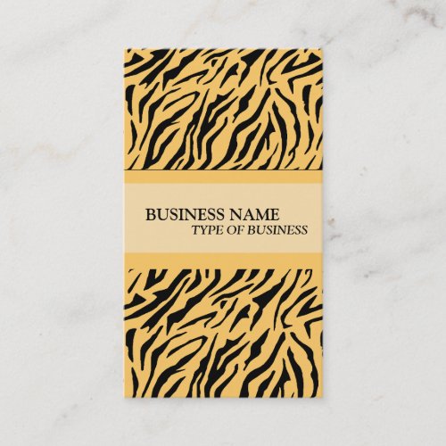 Tiger Print Business Card Template