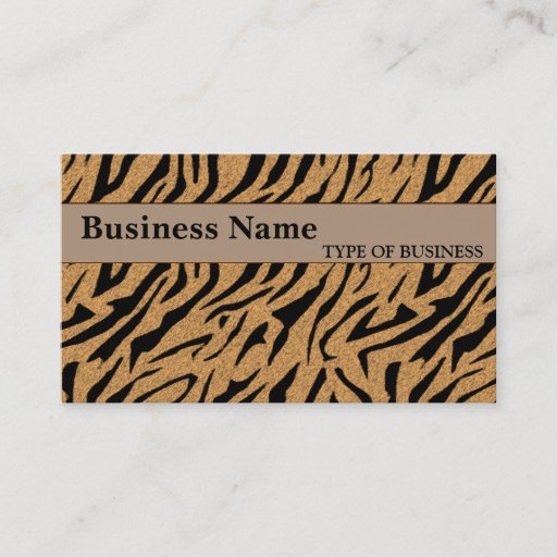 Customizable Tiger Print Business Card Template