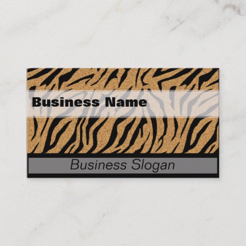 Tiger Print  Business Card Template