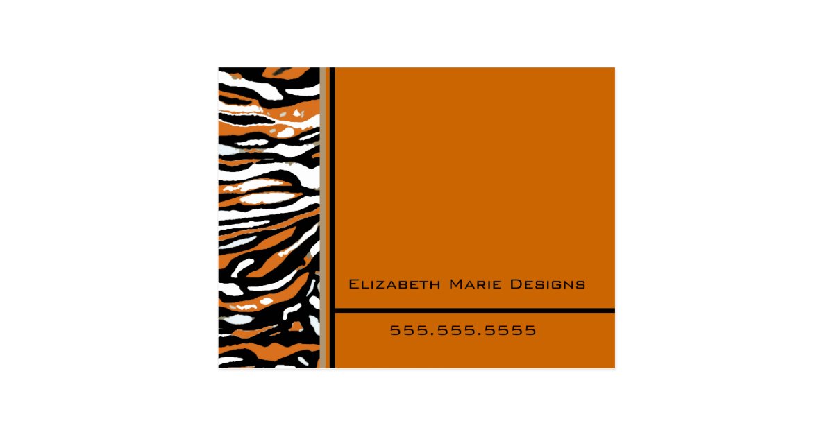 Tiger Print-Business Mailer Postcard | Zazzle