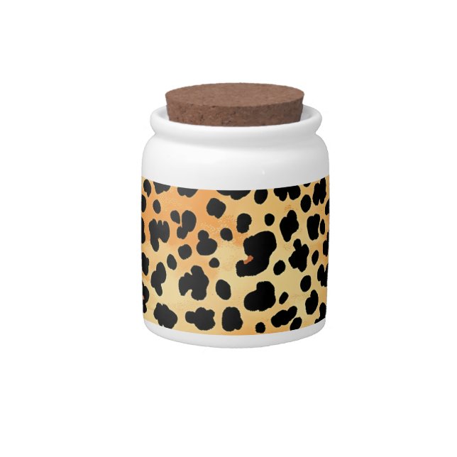 Tiger Print Candy Jar (Front)