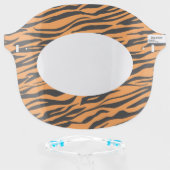Tiger Print COVID-19 Girly Corona Virus Face Shield (Front w/Glasses)