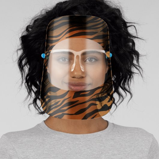 Tiger Print COVID-19 Girly Corona Virus Face Shield (Insitu)
