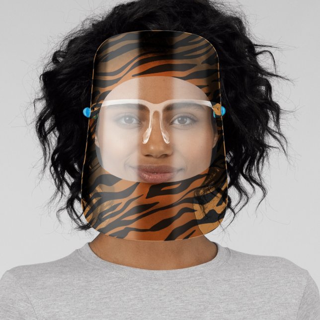 Tiger Print COVID-19 Girly Corona Virus Face Shield (Insitu)