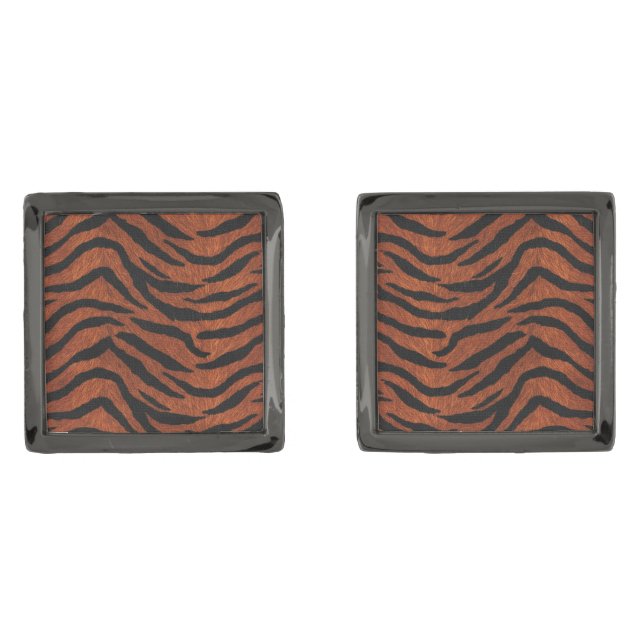 Tiger Print  Cufflinks (Front)