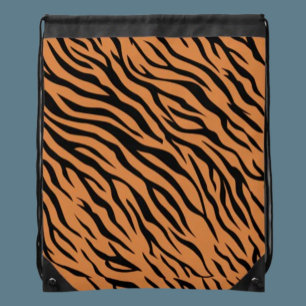 Tiger Print Drawstring Bag