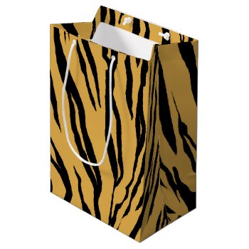 Tiger Print Gift Bag by imaginarystory at Zazzle