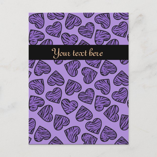Tiger print hearts Postcard (Front)