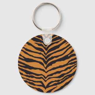 Tiger Print Keychain