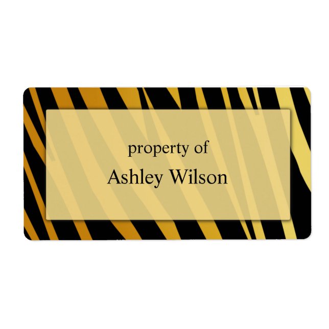 Tiger Print Labels (Front)