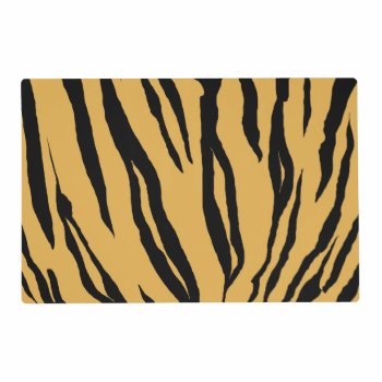 Tiger Print Laminated Placemat by imaginarystory at Zazzle
