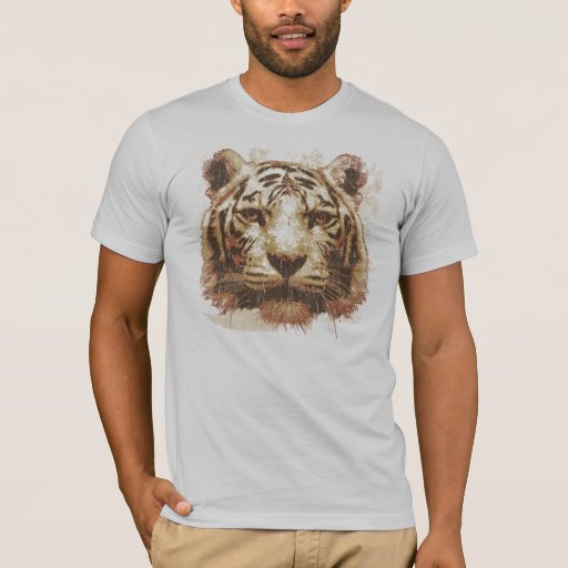 Tiger Print Light Men's T-Shirt | Zazzle