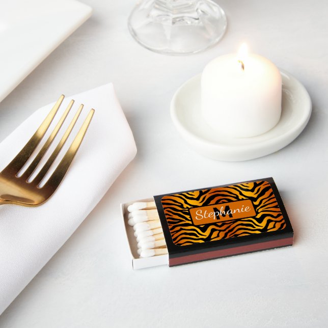 Tiger print  matchboxes (Insitu)