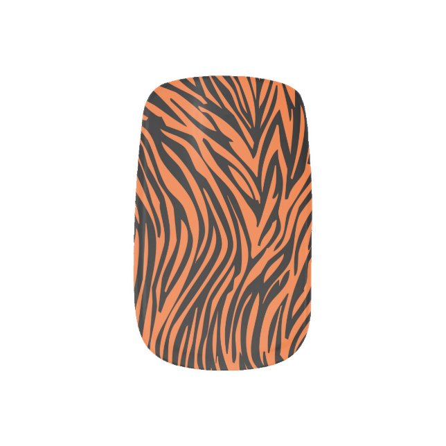 Tiger print Minx Nail Art Decals (Left Thumb)